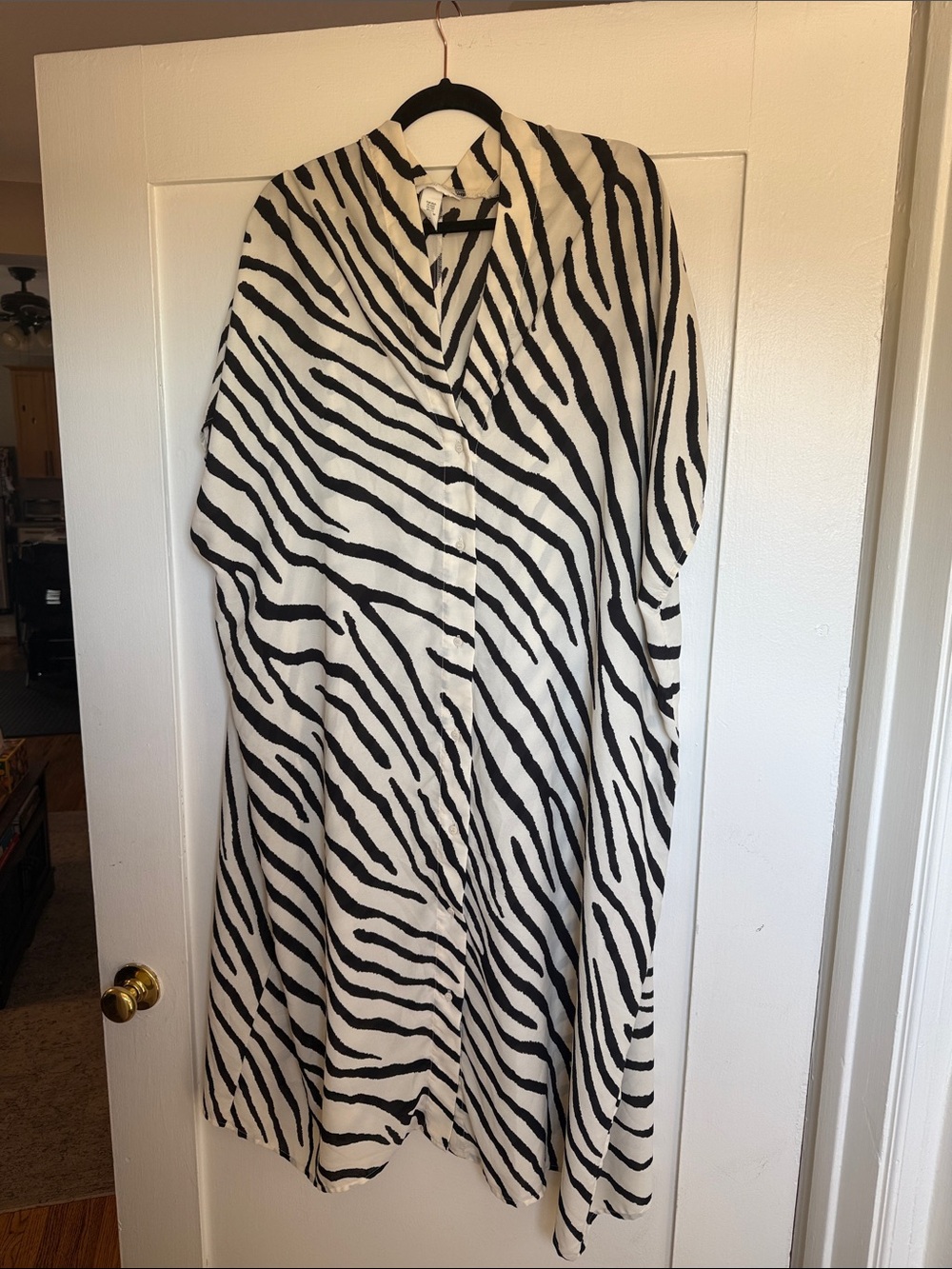 H&M Zebra Print Maxi Dress - Black & White